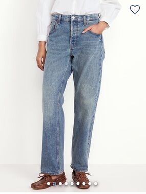 Mid rise slouchy Straight Leg Jeans